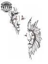 tatouage-ephemere-lion-et-lionne-design-sauvage-tatouage-lion tatouage-ephemere-lion-et-lionne-design-sauvage-tatouage-lion