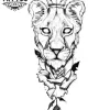 tatouage-ephemere-lion-rose-temporaire-animal-fleurs tatouage-ephemere-lion-rose-temporaire-animal-fleurs