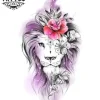 tatouage-ephemere-lion-femme-elegant-tendance tatouage-ephemere-lion-femme-elegant-tendance