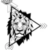 tatouage-ephemere-lion-geometrique-femme-tattoo-temporary-lion-design