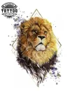 tatouage-ephemere-lion-geometrique-homme-elegant-audacieux tatouage-ephemere-lion-geometrique-homme-elegant-audacieux