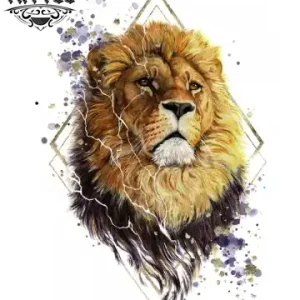tatouage-ephemere-lion-geometrique-homme-elegant-audacieux tatouage-ephemere-lion-geometrique-homme-elegant-audacieux