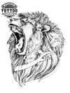 tatouage-lion-ephemere-gueule-ouverte-realiste-design-sauvage-temporaire