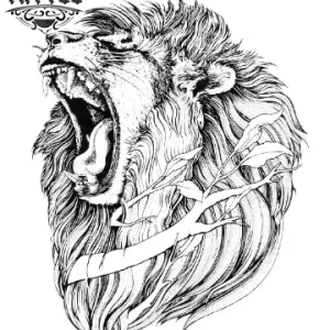 tatouage-lion-ephemere-gueule-ouverte-realiste-design-sauvage-temporaire tatouage-lion-ephemere-gueule-ouverte-realiste-design-sauvage-temporaire