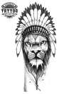 tatouage-ephemere-lion-indien-hipster-design-temporaire-majestueux