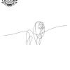 tatouage-ephemere-lion-en-ligne-minimaliste