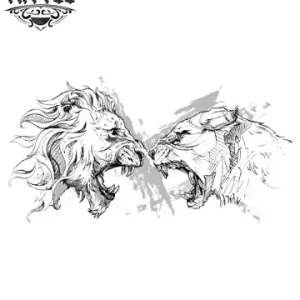 tatouage-ephemere-lion-et-lionne-design-sauvage-elegant tatouage-ephemere-lion-et-lionne-design-sauvage-elegant