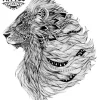 tatouage-ephemere-lion-mandala-design-temporaire-style-animal-tatouages tatouage-ephemere-lion-mandala-design-temporaire-style-animal-tatouages