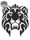 tatouage LION éphémère Maori temporaire peau