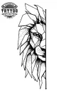 tatouage-ephemere-lion-moitié-design-temporaire-tendance-peau tatouage-ephemere-lion-moitié-design-temporaire-tendance-peau