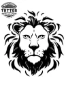 tatouage-lion-ephemere-noir-design-feroce-elegant tatouage-lion-ephemere-noir-design-feroce-elegant