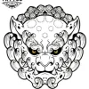 tatouage ephémère lion nuage design réaliste tatouage ephémère lion nuage design réaliste