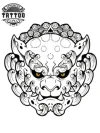 tatouage ephémère lion nuage design réaliste tatouage ephémère lion nuage design réaliste