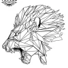 tatouage-ephemere-lion-origami-design-unique-image-alt tatouage-ephemere-lion-origami-design-unique-image-alt