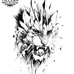 tatouage-ephemere-lion-original-unique-expressif tatouage-ephemere-lion-original-unique-expressif