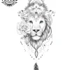 tatouage-ephemere-lion-ornemental-design-unique tatouage-ephemere-lion-ornemental-design-unique