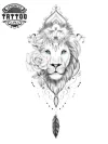 tatouage-ephemere-lion-ornemental-design-unique tatouage-ephemere-lion-ornemental-design-unique