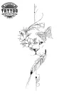 tatouage-ephemere-lion-plume-design-temporaire-animaux tatouage-ephemere-lion-plume-design-temporaire-animaux