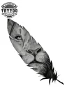 tatouage-plume-ephemere-lion-chic-sauvage tatouage-plume-ephemere-lion-chic-sauvage