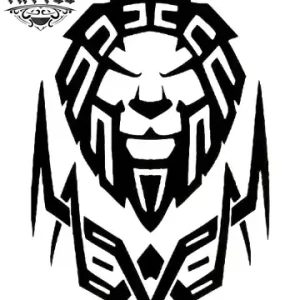 tatouage ephemere polynesien lion design temporaire unique