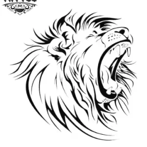 tatouage-ephemere-lion-rugissant-realiste-image