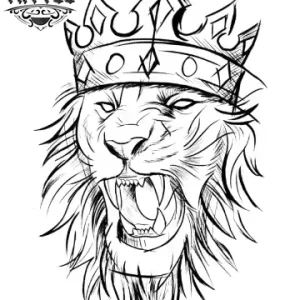 tatouage-ephemere-lion-roi-majestueux-tatouage-lion