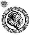 tatouage-ephemere-lion-rond-design-unique-durable tatouage-ephemere-lion-rond-design-unique-durable