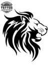 tatouage-ephemere-lion-tribal-realiste