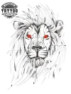 tatouage-lion-ephemere-yeux-rouge-temporaire-original tatouage-lion-ephemere-yeux-rouge-temporaire-original