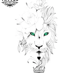 tatouage-éphémère-lion-yeux-verts-art-corporel-temporaire-fier-expressif tatouage-éphémère-lion-yeux-verts-art-corporel-temporaire-fier-expressif