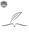 Tatouage éphémère plume oiseau design réaliste Tatouage éphémère plume oiseau design réaliste
