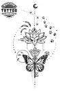 tatouage-ephemere-papillon-lotus-design-unique tatouage-ephemere-papillon-lotus-design-unique