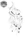 tatouage-ephemere-loup-double-visage-design-unique-mystique tatouage-ephemere-loup-double-visage-design-unique-mystique