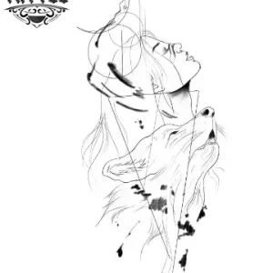 tatouage-ephemere-loup-double-visage-design-unique-mystique tatouage-ephemere-loup-double-visage-design-unique-mystique