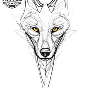 tatouage-ephemere-loup-abstrait-design-unique tatouage-ephemere-loup-abstrait-design-unique