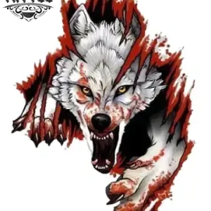 tatouage-éphémère-loup-agressif-réaliste-waterproof-adulte