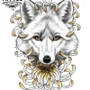 tatouage-ephemere-loup-avec-fleur-design-unique-naturel tatouage-ephemere-loup-avec-fleur-design-unique-naturel