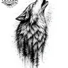 tatouage ephemere loup foret mystique design ajustable tatouage ephemere loup foret mystique design ajustable