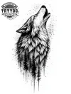 tatouage ephemere loup foret mystique design ajustable tatouage ephemere loup foret mystique design ajustable