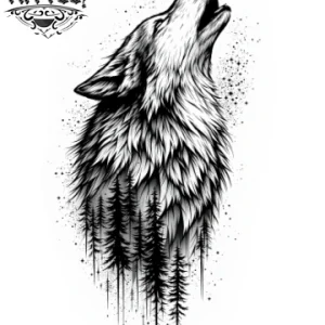 tatouage ephemere loup foret mystique design ajustable tatouage ephemere loup foret mystique design ajustable