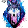 tatouage-loup-losange-ephemere-design-unique tatouage-loup-losange-ephemere-design-unique