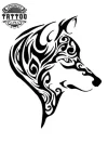 tatouage ephemere loup de profil art corporel temporary tattoo