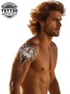 tatouage-epaule-homme-ephemere-loup-realiste tatouage-epaule-homme-ephemere-loup-realiste