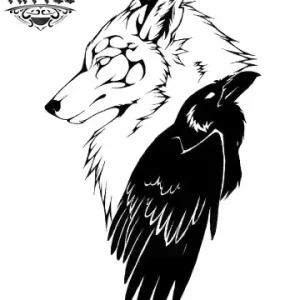 tatouage-corbeau-loup-ephemere-mystique-artisanat-peau tatouage-corbeau-loup-ephemere-mystique-artisanat-peau