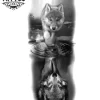 tatouage-ephemere-loup-et-louve-sauvage-realiste-peau tatouage-ephemere-loup-et-louve-sauvage-realiste-peau