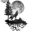 tatouage-ephemere-loup-et-lune-magique-peau tatouage-ephemere-loup-et-lune-magique-peau