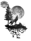 tatouage-ephemere-loup-et-lune-magique-peau tatouage-ephemere-loup-et-lune-magique-peau