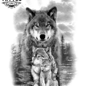 tatouage-ephemere-famille-de-loups-art-corporel-temporaire tatouage-ephemere-famille-de-loups-art-corporel-temporaire