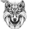 tatouage-ephemere-loup-femme-design-felin-mystique tatouage-ephemere-loup-femme-design-felin-mystique