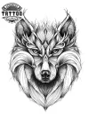 tatouage-ephemere-loup-femme-design-felin-mystique tatouage-ephemere-loup-femme-design-felin-mystique